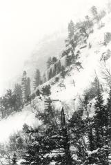 Avalanche Lake Basin, Cirque Headwalls in a Blizzard 1979
